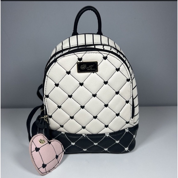 Betsey Johnson Handbags - 50% off w like Love Betsey Betsey Johnson Y2K Quilted Hearts Mini Backpack